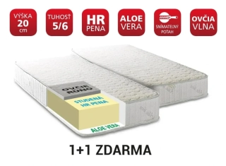 matrac ALLADIN ALOE - ovčia vlna a aloe vera, AKCIA 1+1 ZDARMA